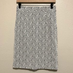 Banana Republic heavy knit geometric pencil skirt
